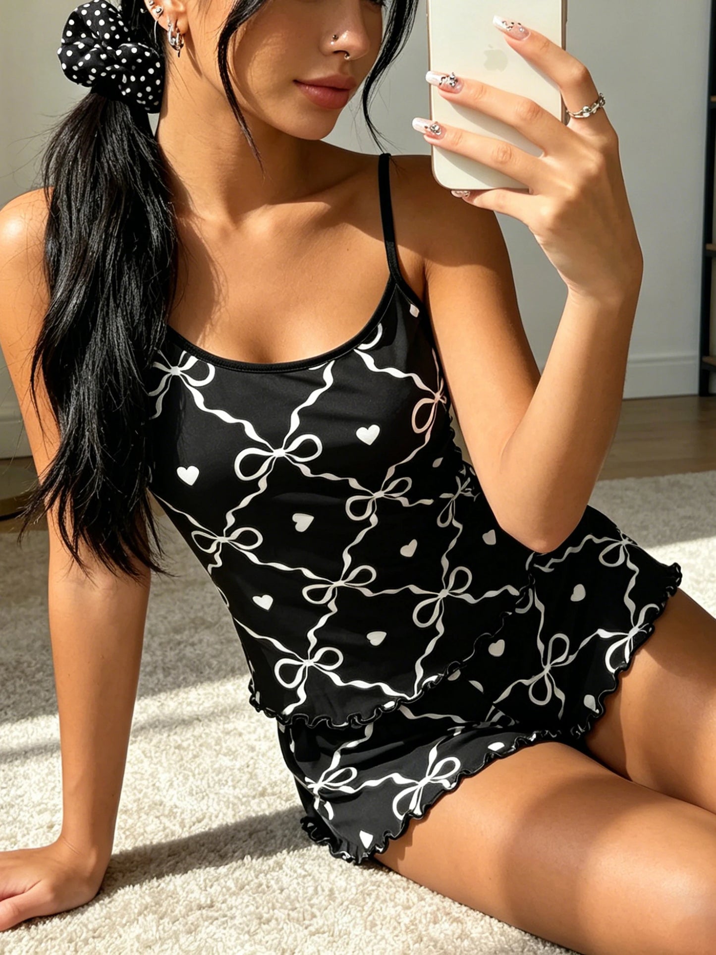 Women Spaghetti Strap Pajama